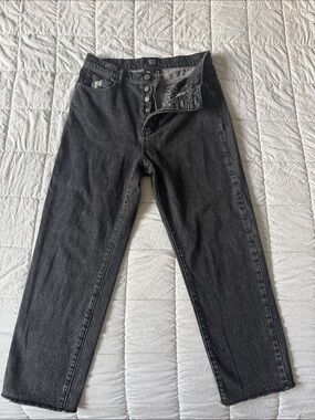 BDG Straight Leg Jeans in Washed Black